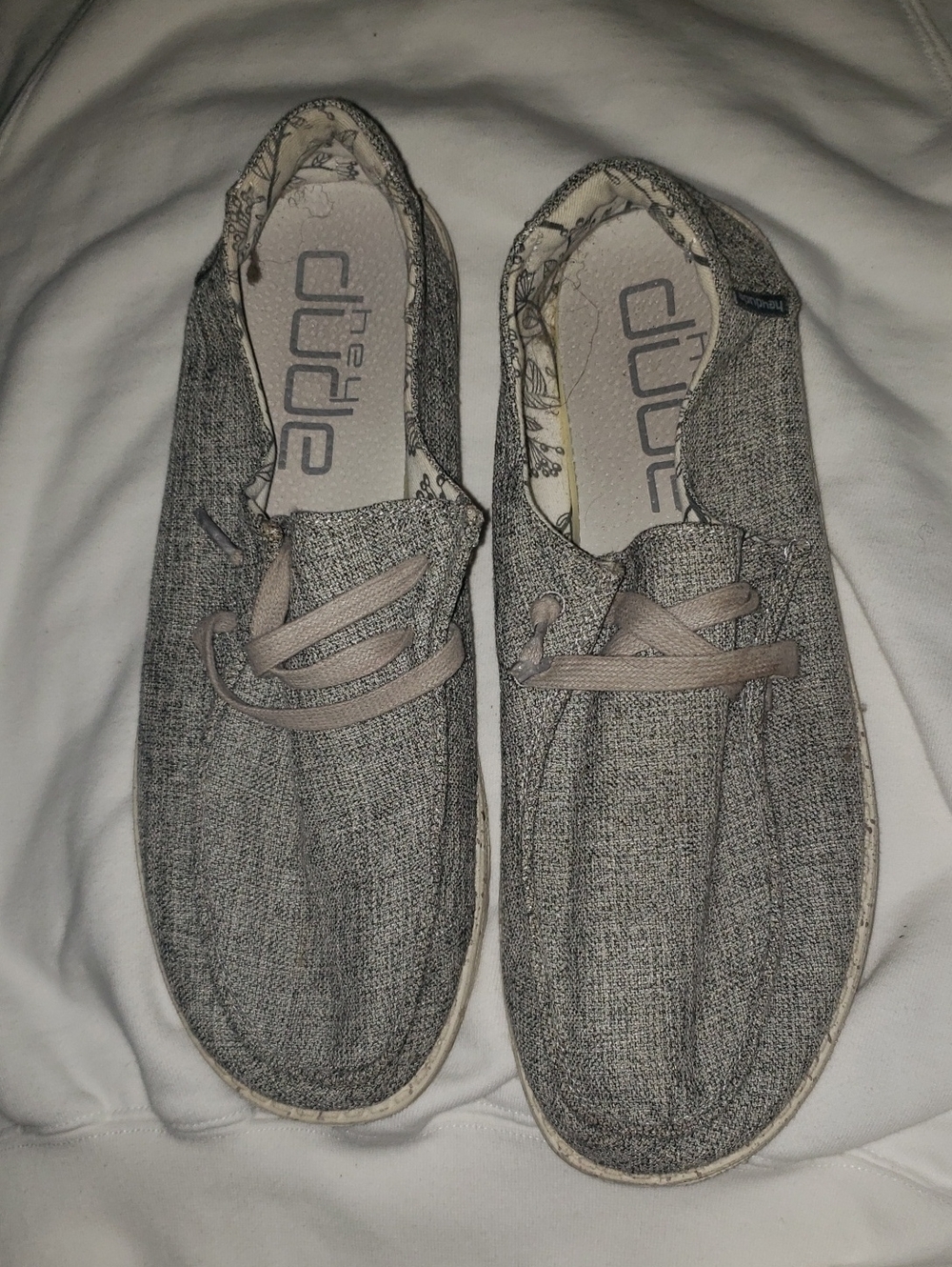 Hey Dude Lightweight Knit Slip-On Loafers in Heather Gray